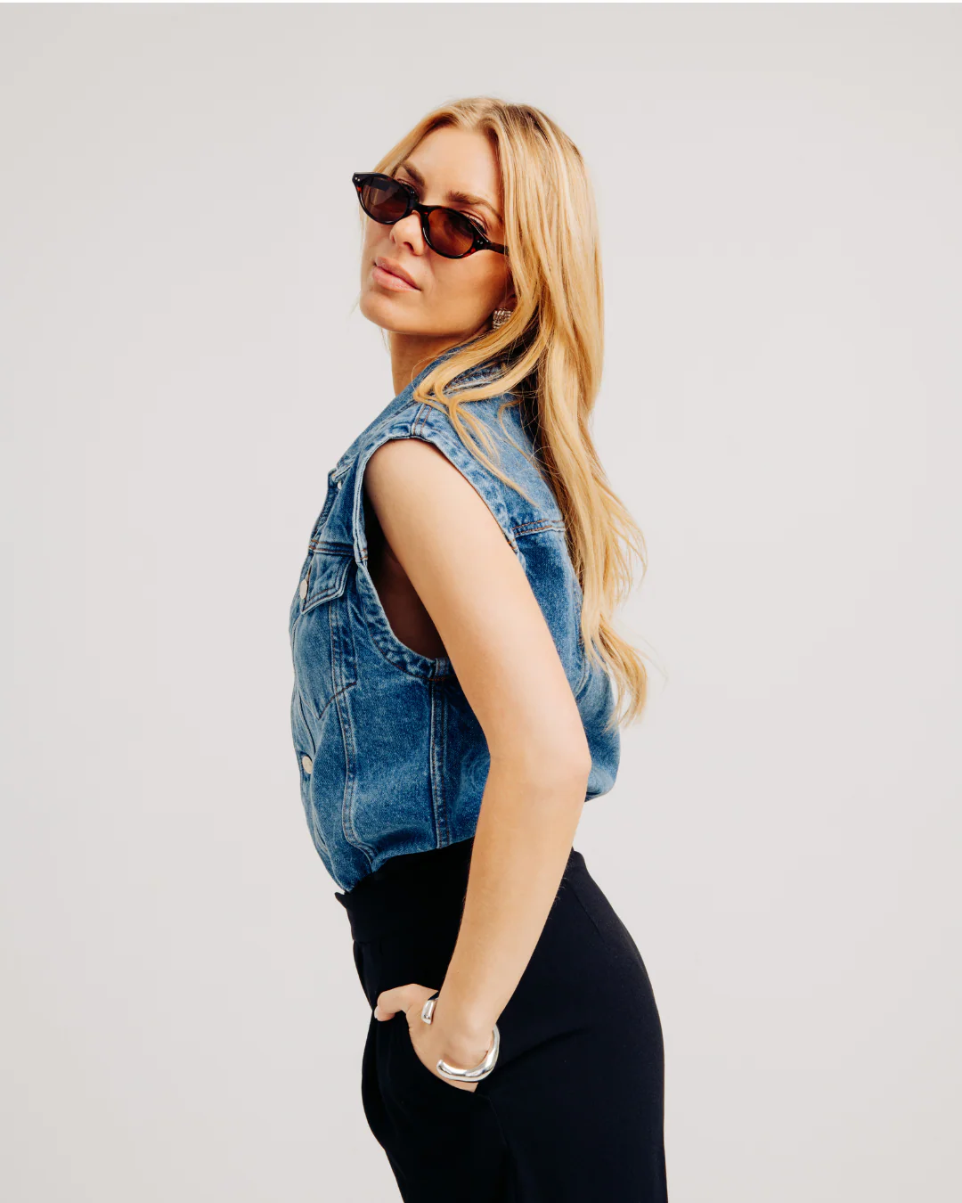 SABINE DENIM BODYSUIT - Image 3